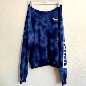 Pink Victoria Secret Tie dye sweater off shoulder